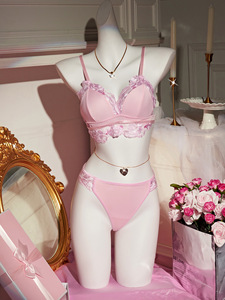 Bikini <strong>Cute</strong> Outfit Bra Panties Cosplay <strong>Japanese</strong> Underwear Pink Sweet Sexy Lace <strong>Lingerie</strong> 2 Piece Set - Product Image 3