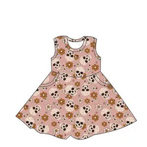 LZ2022 custom style new design casual frock wholesale twirl Dress Baby Girls dance wear skirt girls boutique dresses