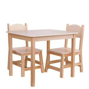 Ensemble table et chaises en bois pour enfants de 3 à 8 ans, facile à nettoyer, pour manger, prendre des collations et jouer - Product Image 1