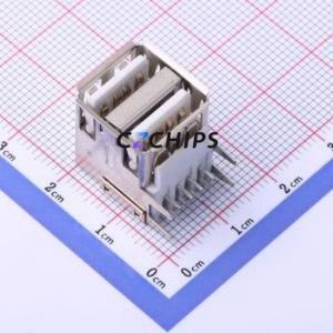 KH-2AF90ZJ-17.5JB USB Connector Bent Lead Through Hole Connector Type-A Female Right Angle Insert 4P - Product Image 1