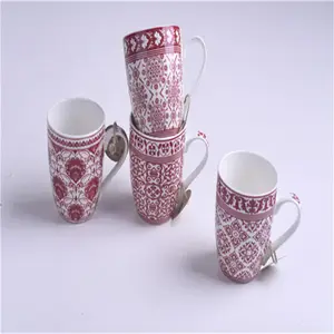 工厂供应12盎司陶瓷/瓷器经典设计马克杯红色