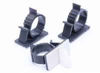 100 pièces Clips de câble en nylon auto-adhésifs noirs Support de fil réglable pour la gestion des câbles