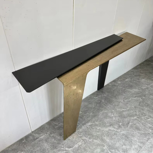 Mesa de entrada de Arte de lujo ligera de estilo italiano de diseño italiano consola decorativa lateral de puerta importada minimalista moderna - Product Image 3