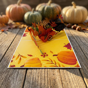 Décoration de maison 3D personnalisable, style animal de la Turquie, design en papier fait main, pop-up de Thanksgiving, best-seller - Product Image 3