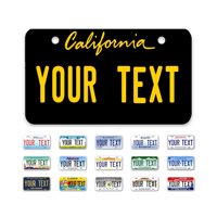 Plaque d'immatriculation personnalisée en aluminium, style vintage californien, plaque de voiture en relief, panneau décoratif en métal, 6x12 pouces, prête à être expédiée