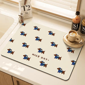 Alfombrilla de cocina con estampado de animales, rectangular, 30x40cm, alfombrilla para encimera, aislamiento térmico, diseño minimalista moderno - Product Image 2