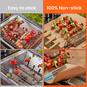 Tapetes para Asar a la Parrilla para Exteriores, Reutilizables, Fáciles de Limpiar y Antiadherentes, Láminas de Cobre para Parrilla - Product Image 5