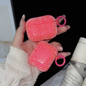 เคสหูฟัง AirPods Pro 1 2 3 สีชมพูเพชร ดีไซน์ทันสมัย เงางาม สำหรับ AirPods 1 2 3 4 พร้อมห่วงคล้อง - Product Image 3