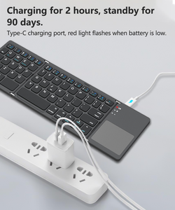 SYX-<span class=keywords><strong>Clavier</strong></span> d'affaires pliable portable personnalisé à trois canaux, nouvel équipement de bureau <span class=keywords><strong>numérique</strong></span> <span class=keywords><strong>sans</strong></span> <span class=keywords><strong>fil</strong></span> TYPE-C BT USB rechargeable - Product Image 4