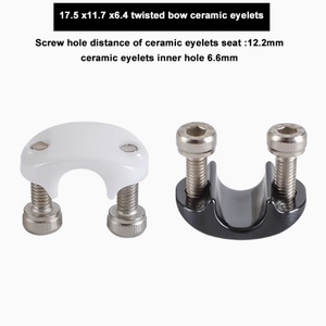 630 Stranding Machine Yarn <b>Guide</b> Zirconia Ceramic Eyelet Hole CNC Machined Mirror Polished <b>Drilling</b> 17.5x6.4 Hole Distance - Product Image 4