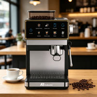 Cafetera Espresso Anbolife de 20 Bares con Molinillo Integrado, Control de Temperatura PID Automático, Termobloque OEM