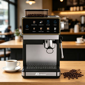 <span class=keywords><strong>Machine</strong></span> à <span class=keywords><strong>café</strong></span> expresso Anbolife 20 bars avec moulin intégré, glissière automatique, contrôle de température PID, thermobloc, cafetière pour la maison - Product Image 4