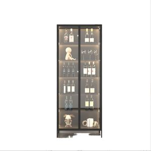 ארון יוקרה מודרני סלון יין ארון עם מסך מסך מסך אור זכוכית למזג יין אדום באינטרנט מחיצה - Product Image 6