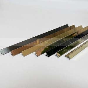 EX056 Foshan Hot Sale Modern Aluminium Profile Waterproof Durable Floor Tiles Decorative <b>Strips</b> <b>Metal</b> <b>Edge</b> T Shape Trim Tile Gap - Product Image 2