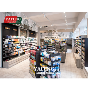 מדפי תצוגה מודרניים עם תאורת לד לבשמים וקוסמטיקה לחנויות קמעונאיות ותצוגות - Product Image 1