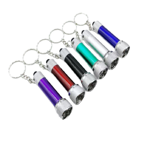 Ylaire 5 LED Strong Light Aluminum Mini Torch Flashlight with Keychain Promotion Gift
