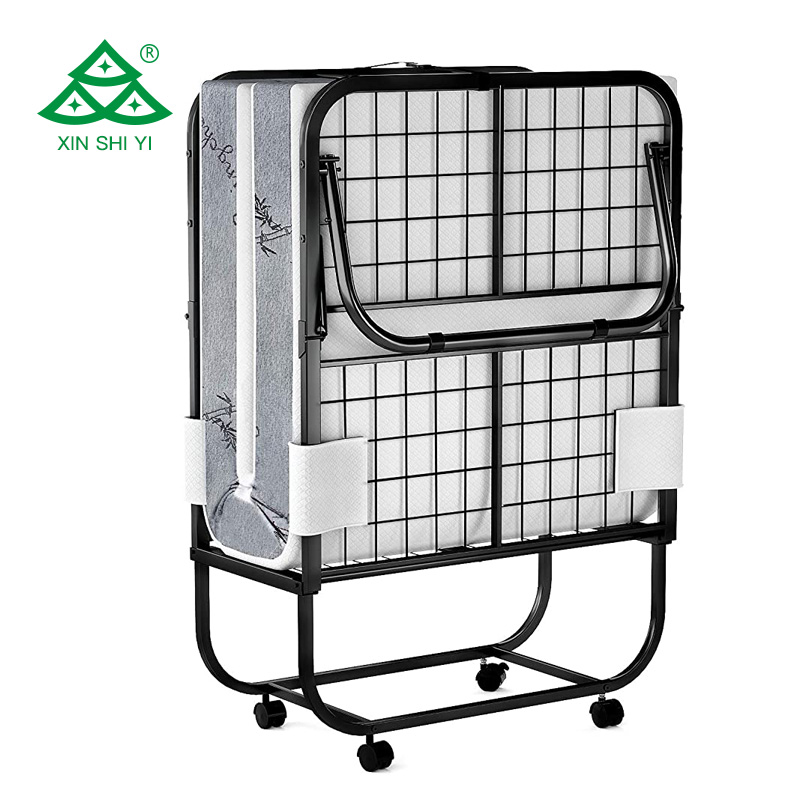 Высококачественная Складная односпальная кровать для кемпинга с супер удобным моющимся матрасом оптом