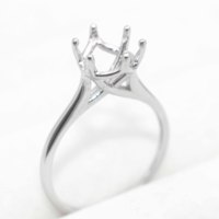 Sterling Silber 8mm/2CT Semi Mount Ring rahmen Blank Claw Setting Basis halter ohne Hauptstein für Moissan ite Diamond DIY Inlay