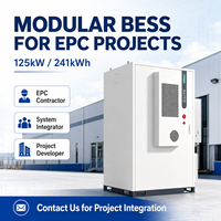 Gabinete Modular de Almacenamiento de Energía BESS LiFePO4 de 125kW 241kWh para Uso Comercial e Industrial, Integración con Proyectos EPC y PCS Externos