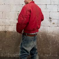 Blouson aviateur vintage personnalisé, matelassé, style streetwear, broderie, polyester, veste de vol, blouson aviateur en nylon pour homme