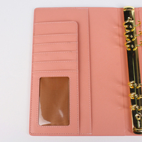 Classeur à spirale personnalisé à 6 anneaux 6 trous 30mm Carnet de notes à feuilles mobiles Carnet de notes à anneaux A5 en or rose