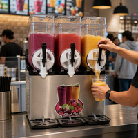 Commerciële slushpuppy machine voor koude dranken, smoothies en ijs, 36L, met ijsvergruizer