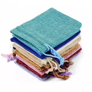 Nhỏ tùy chỉnh Quà Tặng vải bố đay dây kéo túi - Product Image 4