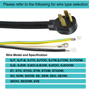 Câble d'alimentation 14-50P vers borne à joint torique 8AWG 6AWG / Câble de raccordement industriel / Alimentation d'équipement - Product Image 3