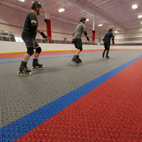 Surface de patinoire à roulettes toutes saisons en dalles perforées en PP pour les centres de villégiature en plein air, les parcs et les installations communautaires