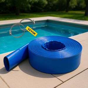 Manguera de jardín plana de PVC azul Vevor de 3 pulgadas x 105 pies, manguera de transferencia de agua para piscinas de alta resistencia - Product Image 2