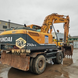 Excavadora de ruedas Hyundai 210W-9 usada de alta calidad, 20 toneladas, con cucharón de excavación de 1.5m³, maquinaria de construcción, excavadora Hyundai - Product Image 1