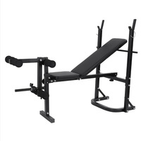 XOYOOU Haltère Banc D'exercice Presse Rack et Squat Rack Multifonction Pliable Maison Unisexe Intérieur Cardio FitnessWeight Traini