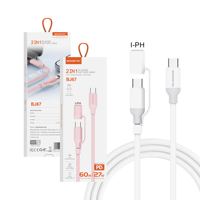 Aksesoris Ponsel Kabel Data Silikon Ekstensi 1.5M BJ67 Tekstur Ramah Kulit Kabel Usb c Sempurna untuk Perjalanan & Penggunaan Kantor