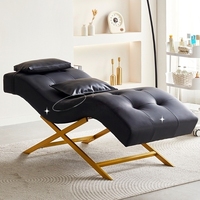 Table de massage et de soin esthétique moderne, portable, pliable et réglable, pour cils et visage, rose, avec design incurvé, pour spa et salon