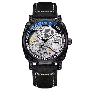 New Design Features Double-sided Hollowed Out Leather Luminous Unique Chronograph Automatic <b>Mechanical</b> <b>Watch</b> for Men - Product Image 2
