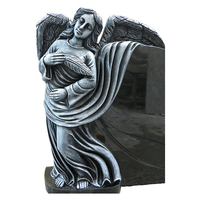 Vente en gros Échantillon Design Pierre tombale Angle noir Pierre tombale en granit et monuments Pierre tombale