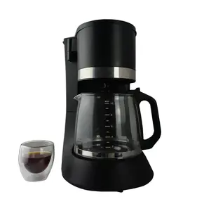 Yeni tip 8-10 bardak elektrikli kahve percolator brewer 1.2L kapasiteli kahve makinesi damla kahve makinesi cam kavanoz