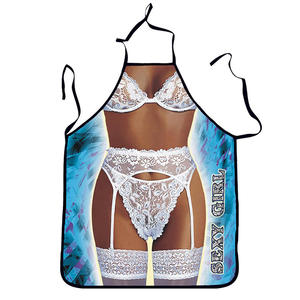 Delantales de maquillaje divertidos y novedosos, delantal creativo de poliéster para cocina, delantal de fiesta para adultos para regalo de broma - Product Image 4