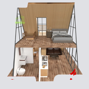<span class=keywords><strong>Chalet</strong></span> préfabriqué triangulaire IEMODU, design d'<span class=keywords><strong>intérieur</strong></span> <span class=keywords><strong>moderne</strong></span> de luxe, hôtels, villas, garantie 3 ans, résistant au vent, sandwich en acier - Product Image 4