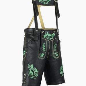 Lederhosen Trachten noirs pour hommes, style bavarois, tailles européennes 46 à 62, en stock - Product Image 1