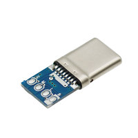 Konektor Tipe C Male dengan Chip Bluetrum 14 Pin 4 Pad USB C Audio Digital Semua Kompatibel untuk Pengisian Daya Headset