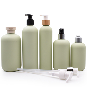 عبوة شامبو بلاستيكية فاخرة صديقة للبيئة باللون الأخضر الأفوكادو بسعة 200 مل و300 مل و400 مل و500 مل مع غطاء قلاب - Product Image 5