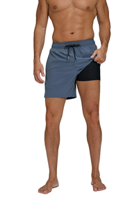 Pantalones cortos deportivos de playa para hombre con bolsillos con cremallera, modelo de buenas reseñas, bañadores de tela <span class=keywords><strong>el</strong></span>ástica de cuatro vías, patrón sólido - Product Image 2