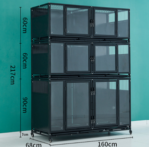 PetFit kediler köpekler için çeşitli bölmeler ile büyük <span class=keywords><strong>Pet</strong></span> yatılı kafes küçük hayvanlar <span class=keywords><strong>Pet</strong></span> Shop ekran kafesleri veteriner köpek kafesi - Product Image 3