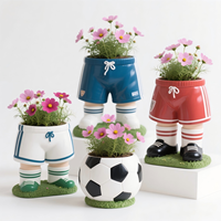 Set Pot Bunga Resin Hippo 3D yang Dapat Disesuaikan, 5 Buah, Pot Tanaman Kaktus & Herbal Modern yang Lucu, Dekorasi Ambang Jendela, 12x10x9cm