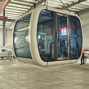 Mini-maison métallique mobile d'extérieur, hébergement miniature, cabane de camping, chambre à thème parent-enfant, capsule spatiale, style tendance - Product Image 4