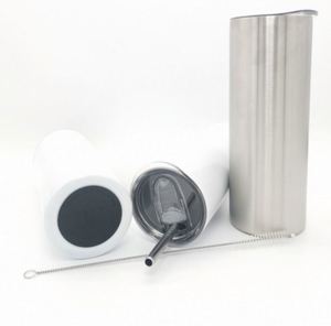 Hot Selling 20oz 30oz Skinny Straight Sublimation Stainless Steel Tumbler <b>Coaster</b> Silicone Pad Rubber Bottom With Adhesive - Product Image 2