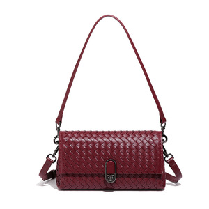 Classic Women's Chic Woven Shoulder Crossbody Saddle <b>Small</b> Square <b>Handbag</b> Daily Use - Product Image 3