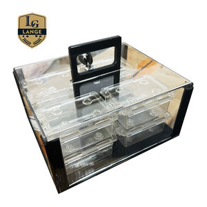 Professionnel 8-Deck <span class=keywords><strong>Poker</strong></span> Carrier Valise Clé Acrylique Transparent Plateau De Cartes À Jouer pour Sport Divertissement Nouveau Casino Produit - Product Image 1