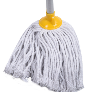 Fregona de algodón para limpieza del hogar, palo de madera de 120 cm de longitud con accesorios de plástico - Product Image 2